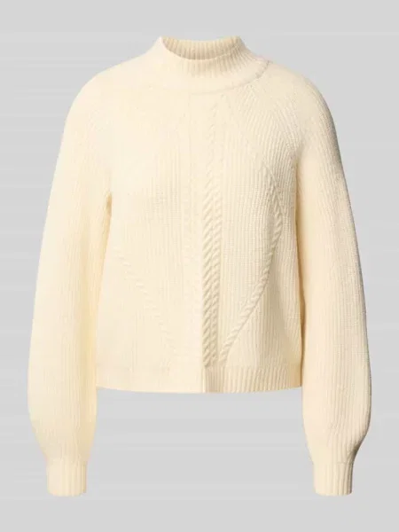 Sweter z dzianiny o kroju regular fit z mieszanki model ‘KATIA’ Only biały