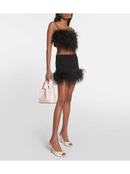 Geanta de piele Christian Louboutin din piele maro