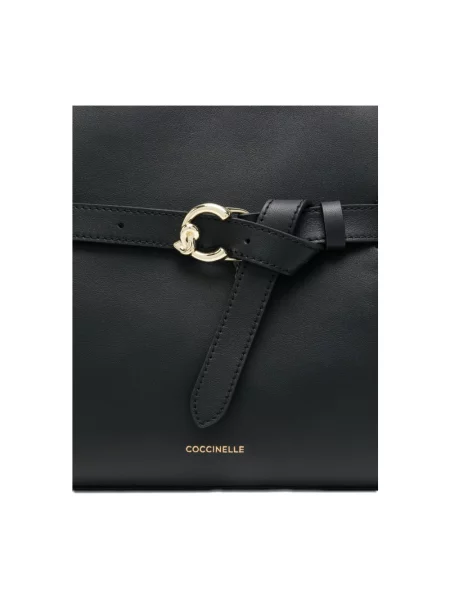 Torebka Coccinelle skórzana czarna
