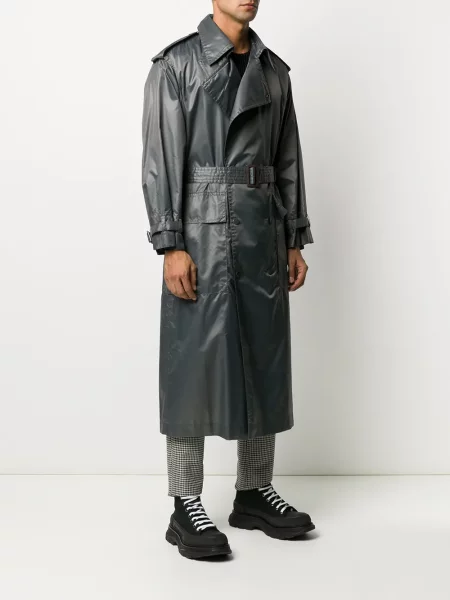 Trenčkot Issey Miyake Pre-owned šedý