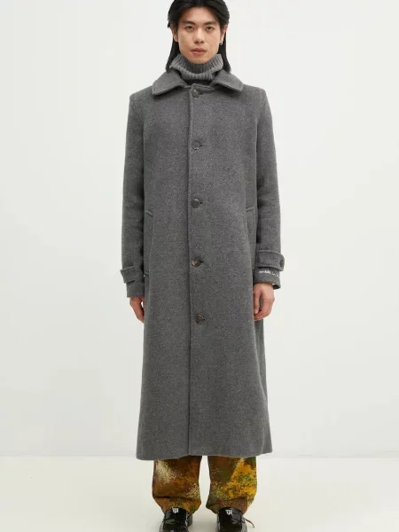 Vuneni kaput Fiorucci za prijelazno razdoblje siva