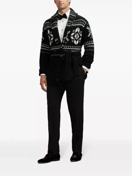 Πλεκτή ζακέτα Ralph Lauren Purple Label μαύρο
