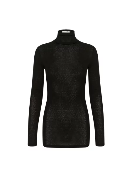 Lniany golf Karen By Simonsen czarny