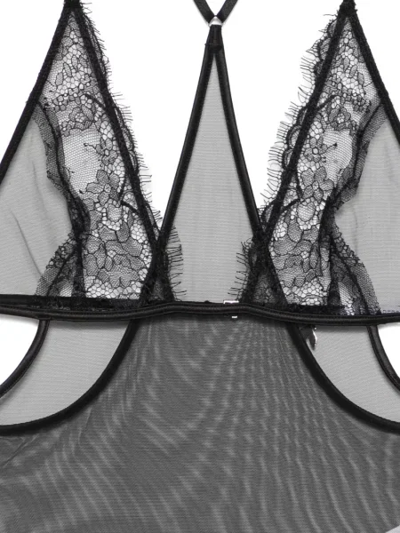 Body Patrizia Pepe din dantelă negru