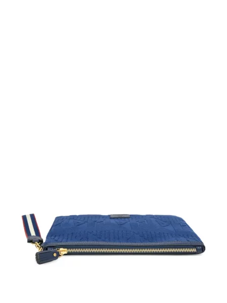 Frottír kézitáska Anya Hindmarch autogrammal kék