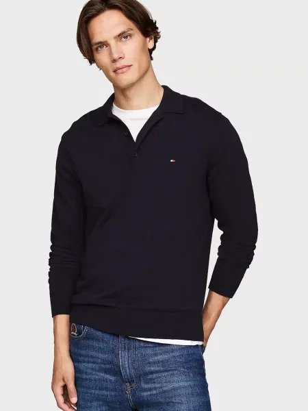 Кашемировое поло Tommy Hilfiger синее