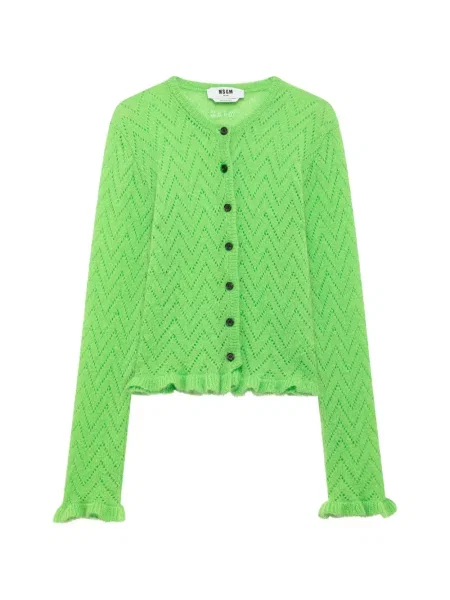 Cardigan Msgm cu volane verde