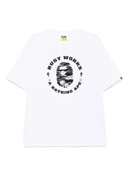 Tricou A Bathing Ape® cu imagine alb
