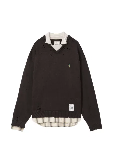 Gulerat pulover Maison Mihara Yasuhiro negru