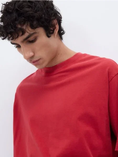 Reserved Tricou boxy roșu