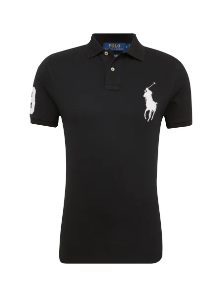 Polo Ralph Lauren Marškinėliai SSKCBPPCMSL-SHORT SLEEVE-KNIT juoda balta