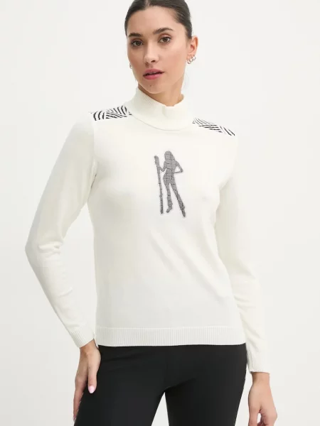 Sweter Narciarski Newland Fleur Merino biały