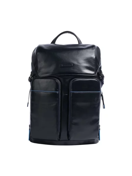 Torba na laptopa Piquadro skórzana niebieska