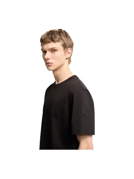 Koszulka Moncler z logo czarna