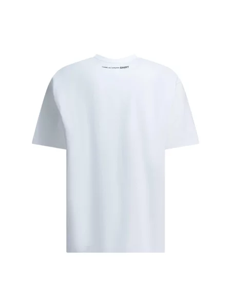 Koszulka Comme Des Garcons z nadrukiem biała