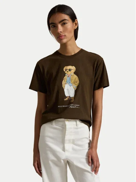 Polo Ralph Lauren Tricou albastru deschis / deschis / închis / alb maro