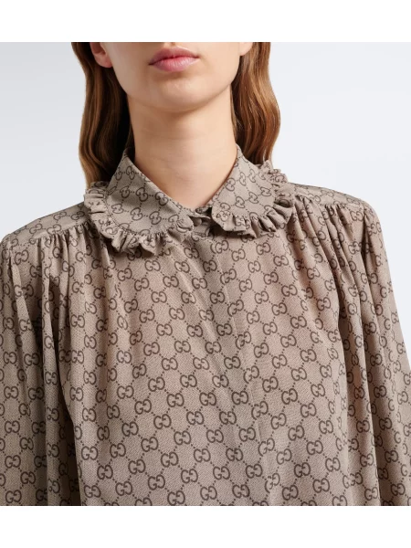 Bluză Gucci de mătase bej