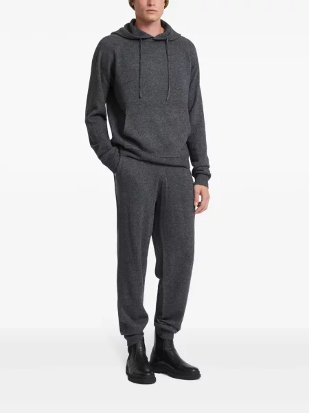 Pantaloni Yves Salomon tricotate gri