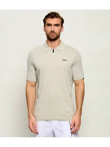 Tricou polo Boss Green bej