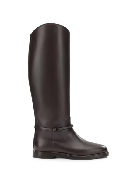 Botine Brunello Cucinelli din piele maro