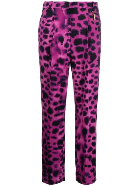 Pantaloni Roberto Cavalli cu imagine roz