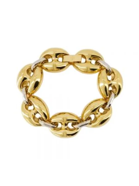 Bransoletka Paco Rabanne zamszowa do kolan żółta