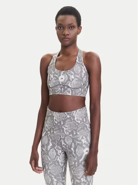 Adidas by Stella McCartney Biustonosz sportowy Power Impact Kolorowy szary