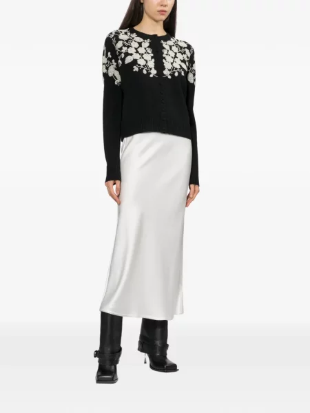 Cardigan Sea cu model floral negru