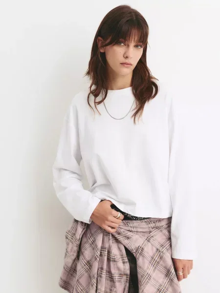 Pull&Bear Tričko bílá