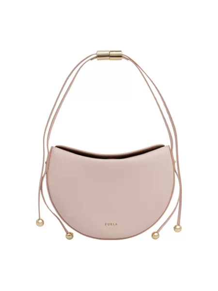 Furla torebka crossbody skórzana Moonstone S różowa