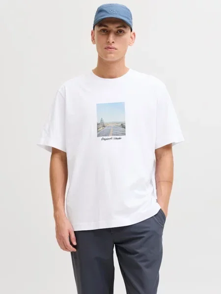 Футболка JACK & JONES NORREBRO PHOTO TEE білий