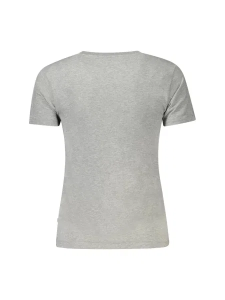 Koszulka Guess Jeans z dekoltem w serek szara