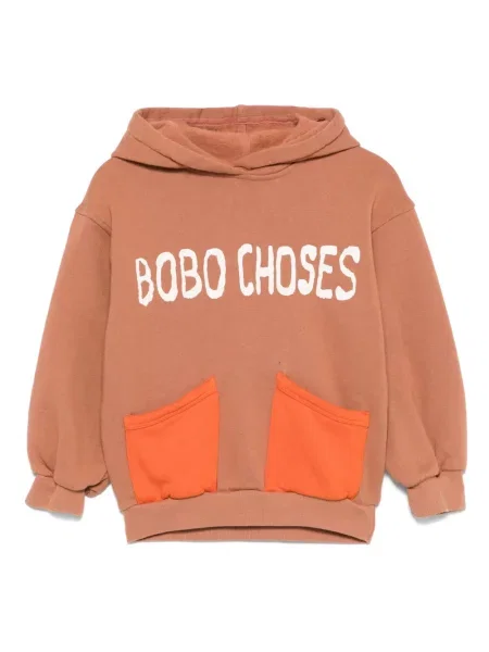 Bluza z kapturem dziecięca Bobo Choses pomarańczowa