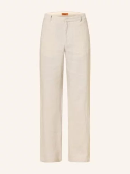 Barena Venezia Kostýmové Kalhoty Delfo Regular Fit S Lněným Vláknem perla