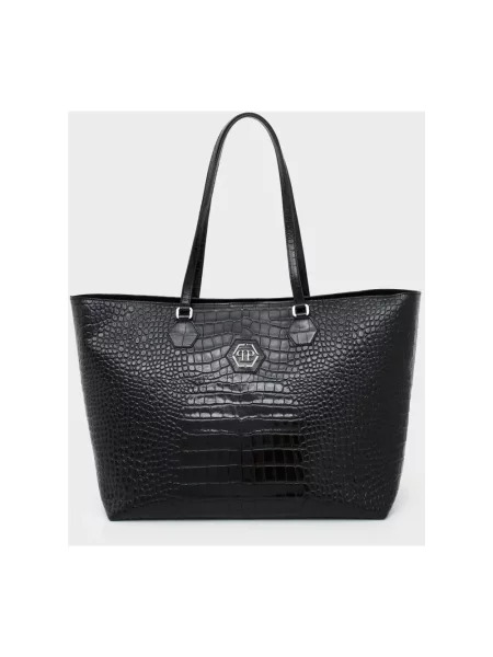 Shopperka Philipp Plein skórzana czarna