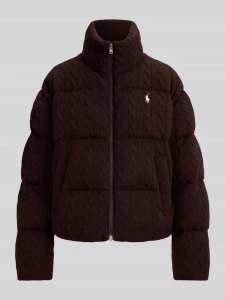 Kurtka pikowana o kroju regular fit z mieszanki wełny i kaszmiru Polo Ralph Lauren brązowy
