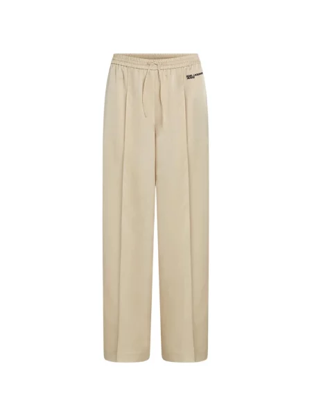 Pantaloni de trening Karl Lagerfeld din satin bej