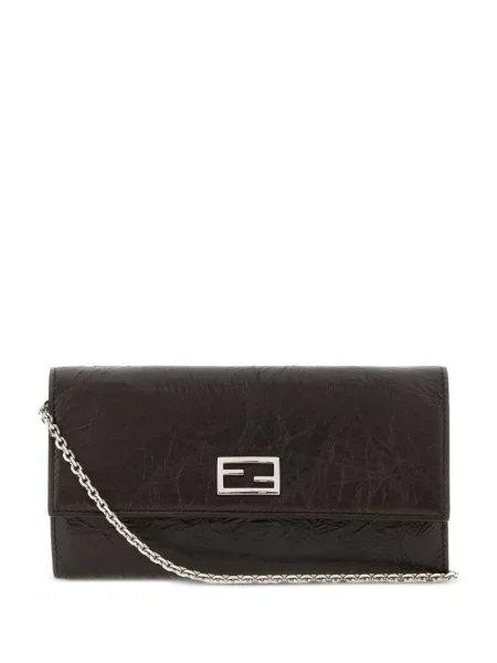 Colier Fendi din piele negru