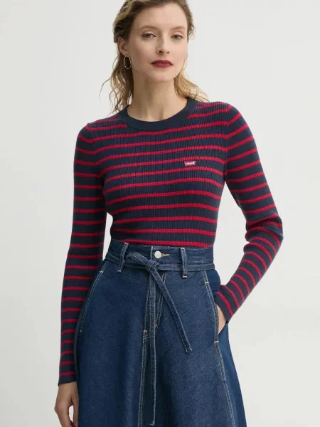 Пуловер Levi's дамски тъмносиньо