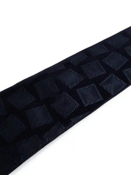 Cravată Giorgio Armani cu imprimeu geometric albastru