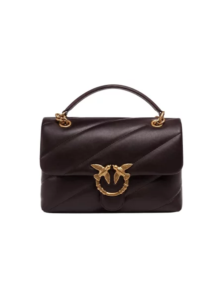 Crossbody kabelka Pinko z ekologickej kože hnedá