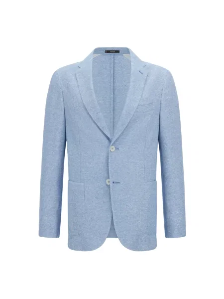 Lniana lniana marynarka Boggi Milano niebieska