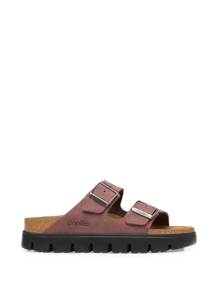 Sandale Birkenstock cu platformă cu cataramă violet