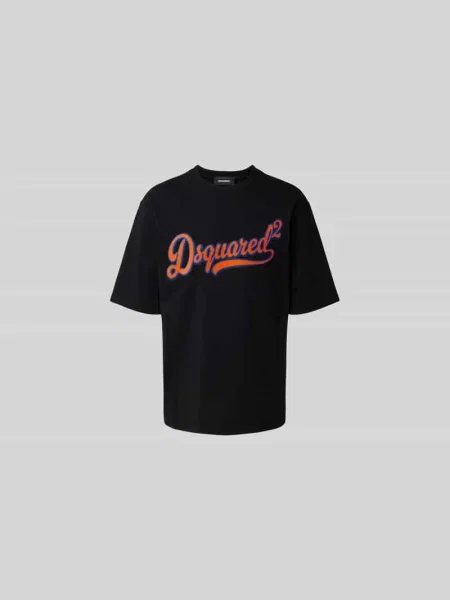 T-shirt z detalem z logo Dsquared2 czarna