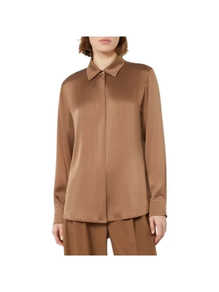 Koszula Max Mara Studio brązowa