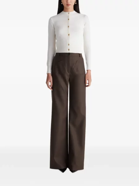 Pantaloni Violante Nessi evazate maro