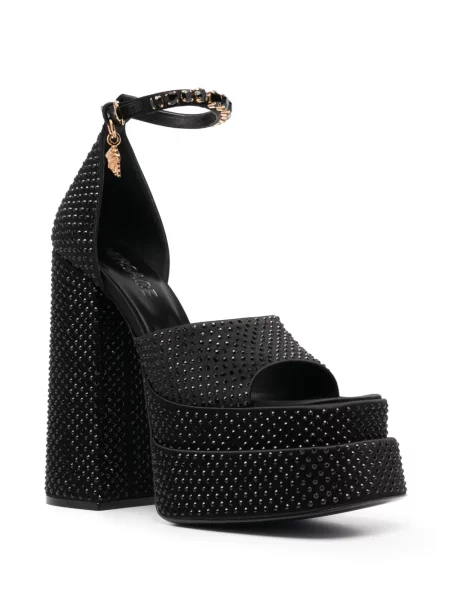 Sandale Versace cu platformă negru