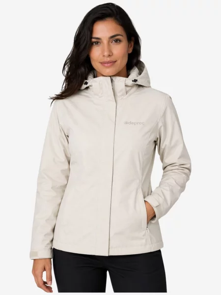 Deproc Zimní bunda Outdoorjacke LAVAL Damen Regenjacke Wanderjacke' bílá