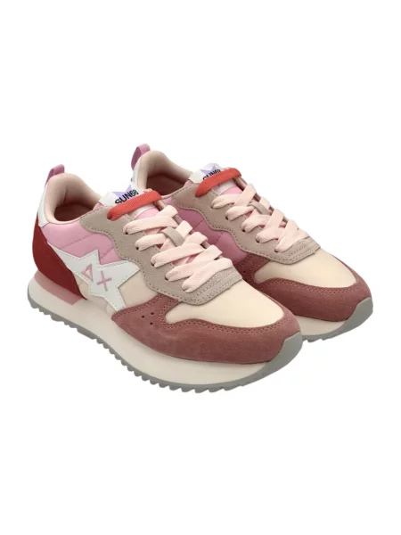Sneakersy Sun68 skórzane różowe