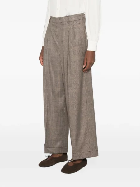 Pantaloni Gianvito Rossi în carouri maro
